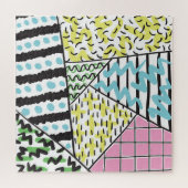 抽象芸術3:手描き背景画。 ジグソーパズル (横)