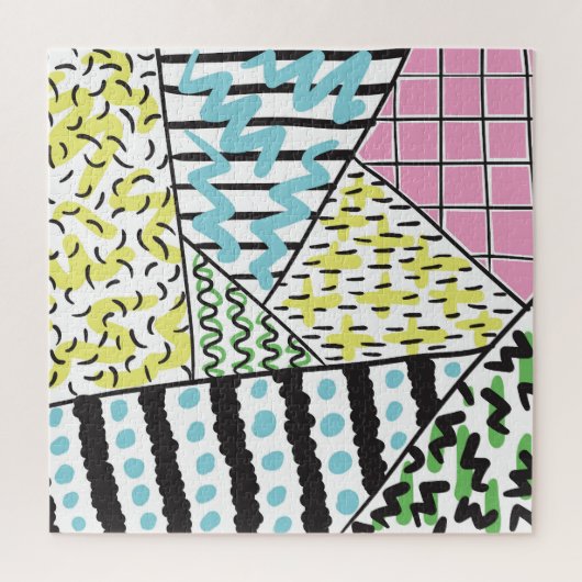 抽象芸術3:手描き背景画。 ジグソーパズル (縦)