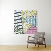 抽象芸術3:手描き背景画。 タペストリー (インサイチュ(横))