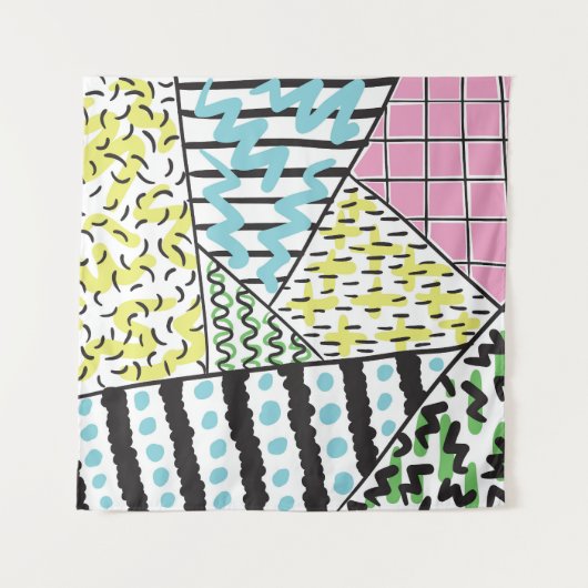 抽象芸術3:手描き背景画。 タペストリー (正面)