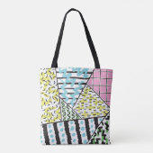 抽象芸術3：手描き背景画。 トートバッグ (裏面)