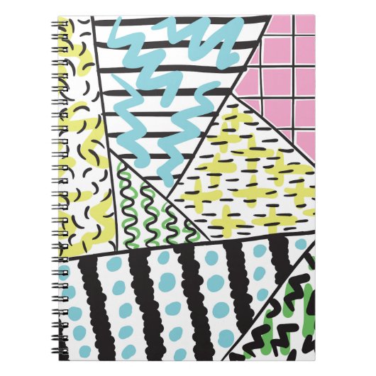 抽象芸術3：手描き背景画。 ノートブック (正面)