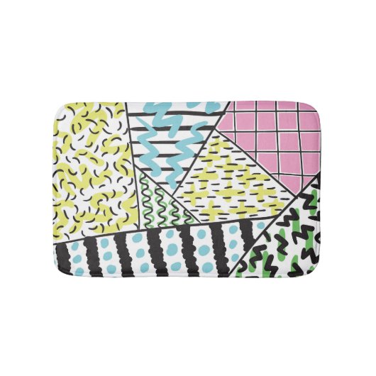 抽象芸術3:手描き背景画。 バスマット (正面)