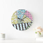 抽象芸術3:手描き背景画。 ラージ壁時計 (ホーム)