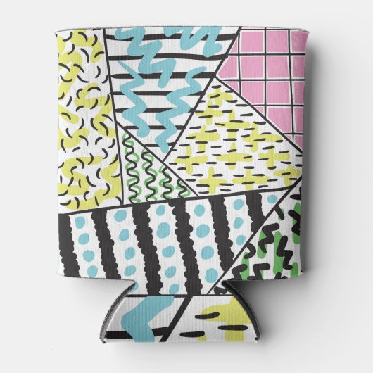 抽象芸術3：手描き背景画。 缶クーラー (正面)