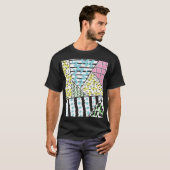 抽象芸術3:手描き背景画。 Tシャツ (正面フル)