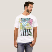 抽象芸術3：手描き背景画。 Tシャツ (正面フル)