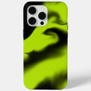 抽象芸術3 (黒とライムグリーン) iPhone 15 PRO MAXケース