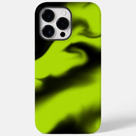 抽象芸術3 (黒とライムグリーン) Case-Mate iPhoneケース (裏面)