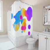 抽象芸術3dカラフル勾配は、液体を水中に落とします シャワーカーテン (インサイチュ)