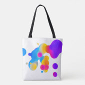 抽象芸術3dカラフル勾配は、液体を水中に落とします トートバッグ (裏面)