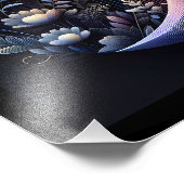 抽象芸術3Dシェイプハーフムーンフラワーパステルカラー フォトプリント            (角)