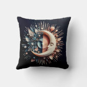 抽象芸術3Dシェイプ半月顔花穂状花序 クッション (裏面)