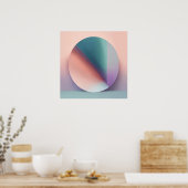 抽象芸術3Dミニマリストアートの壁ポスター ポスター (キッチン)