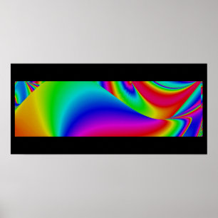 抽象芸術3Dレインボーアート ポスター