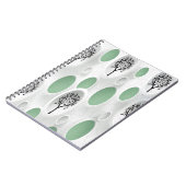 抽象芸術3D円ハートリーフツリー ノートブック (左側)