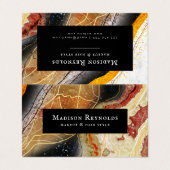 抽象芸術3D深い大理石名刺 名刺 (外部フラット)