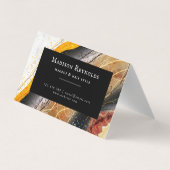 抽象芸術3D深い大理石名刺 名刺 (裏面)