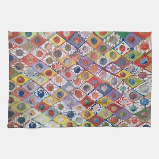 抽象芸術4遊号は子絵を描供 キッチンタオル (横)