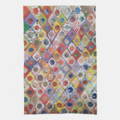 抽象芸術4遊号は子絵を描供 キッチンタオル (縦)