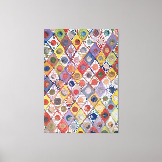 抽象芸術4遊号は子絵を描供 キャンバスプリント (正面)