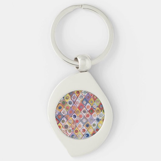 抽象芸術4遊号は子絵を描供 キーホルダー (正面)