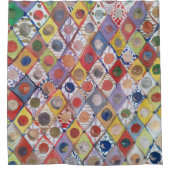 抽象芸術4遊号は子絵を描供 シャワーカーテン (正面)