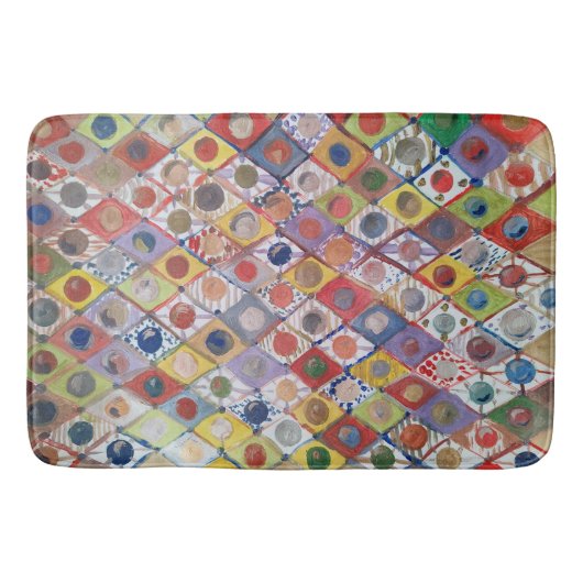抽象芸術4遊号は子絵を描供 バスマット (正面)