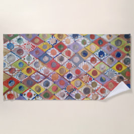 抽象芸術4遊号は子絵を描供 ビーチタオル