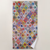 抽象芸術4遊号は子絵を描供 ビーチタオル (正面)