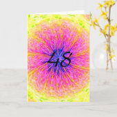 抽象芸術48誕生日 カード (黄色い花)