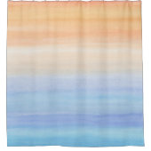 抽象芸術50オレンジブルー シャワーカーテン (正面)