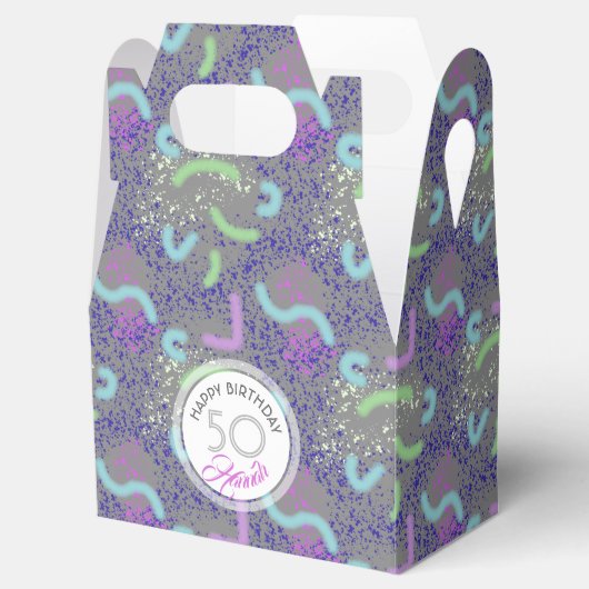 抽象芸術50パーソナライズされた番誕生日の好意B フェイバーボックス (オープン)