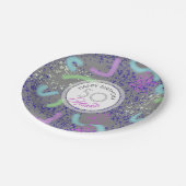 抽象芸術50パーソナライズされた番誕生日Pプレート ペーパープレート (アングル)