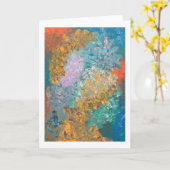 抽象芸術51 -中ブランク カード (黄色い花)