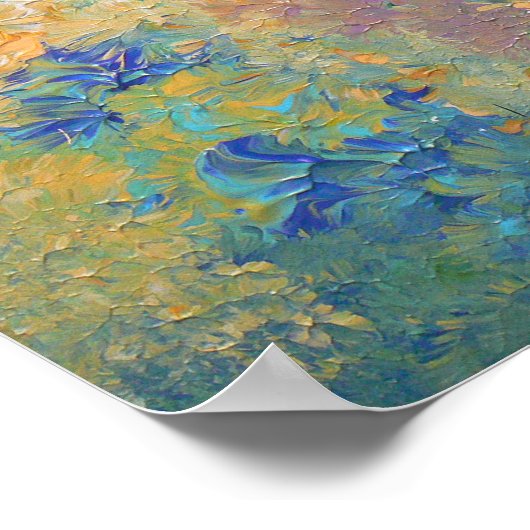 抽象芸術52 – 再編集可能なポスター ポスター (角)