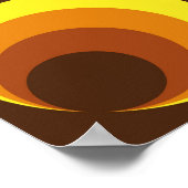 抽象芸術60sカラフルシームレスパターン、レトロなスタイル ポスター (角)