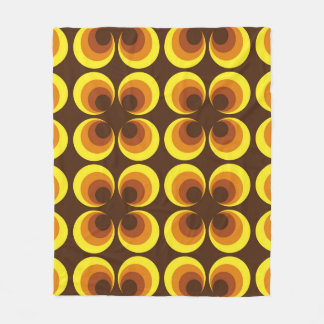 抽象芸術60sカラフルシームレスパターン、レトロスティ フリースブランケット