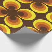 抽象芸術60sカラフルシームレスパターン、レトロスティ ラッピングペーパー (角)