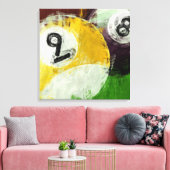 抽象芸術8および9ボール キャンバスプリント (インサイチュ (リビング))