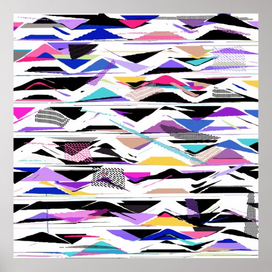 抽象芸術80sベク鮮やかトル振動 ポスター (正面)