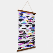 抽象芸術80sベク鮮やかトル振動 吊り下げ型タペストリー (傾斜あり)