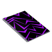 抽象芸術、はっきりした幾何鮮やかジグザグ模様 ノートブック (右側)