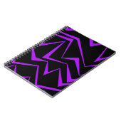 抽象芸術、はっきりした幾何鮮やかジグザグ模様 ノートブック (左側)