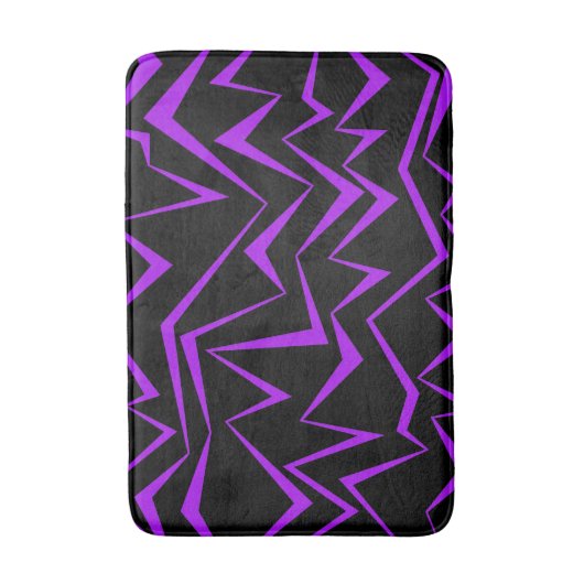 抽象芸術、はっきりした幾何鮮やかジグザグ模様 バスマット (正面縦)