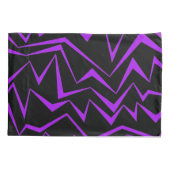 抽象芸術、はっきりした幾何鮮やかジグザグ模様 枕カバー (裏面)