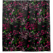 抽象芸術（ばちゃばちゃ）跳ねるブモダンラシ シャワーカーテン (正面)