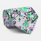抽象芸術（ばちゃばちゃ）跳ねるブモダンラシ ネクタイ (ロール)