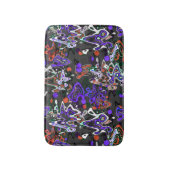 抽象芸術（ばちゃばちゃ）跳ねるブモダンラシ バスマット (正面縦)