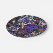 抽象芸術（ばちゃばちゃ）跳ねるブモダンラシ ペーパープレート (アングル)